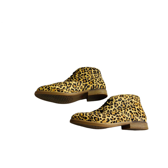 Hush Puppies Womens Moyen Leather Calf Hair Leopard Bootie Boots Size 8.5 - Picture 5 of 10